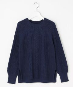 L size ONWARD(大きいサイズ) / エルサイズオンワード ニット・セーター | ケーブル ニット プルオーバー