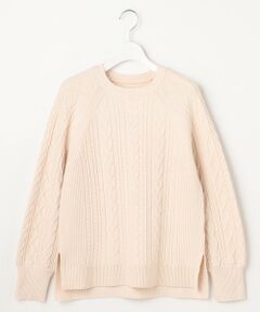 L size ONWARD(大きいサイズ) / エルサイズオンワード ニット・セーター | ケーブル ニット プルオーバー