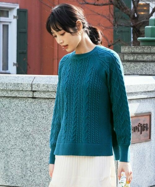 L size ONWARD(大きいサイズ) / エルサイズオンワード ニット・セーター | ケーブル ニット プルオーバー | 詳細4