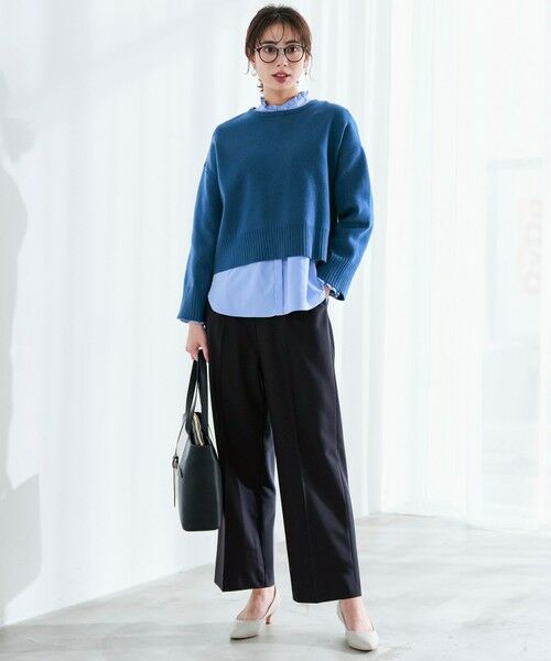 L size ONWARD(大きいサイズ) / エルサイズオンワード ニット・セーター | リブポイント ニット | 詳細11