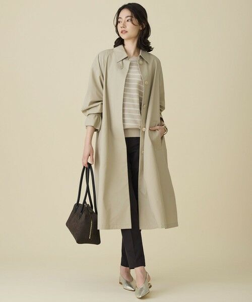 L size ONWARD(大きいサイズ) / エルサイズオンワード ニット・セーター | コットンポリミドルゲージボーダー ニット | 詳細7