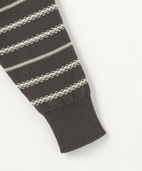 L size ONWARD(大きいサイズ) / エルサイズオンワード ニット・セーター | コットンポリミドルゲージボーダー ニット | 詳細13
