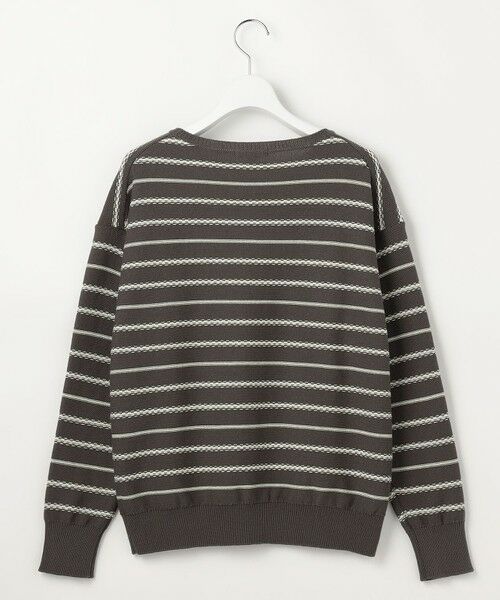 L size ONWARD(大きいサイズ) / エルサイズオンワード ニット・セーター | コットンポリミドルゲージボーダー ニット | 詳細16