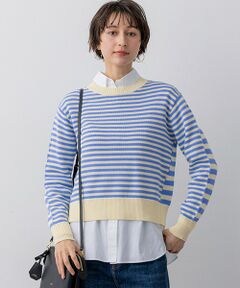 L size ONWARD(大きいサイズ) / エルサイズオンワード ニット・セーター | コットンギマ クルーネック ニット