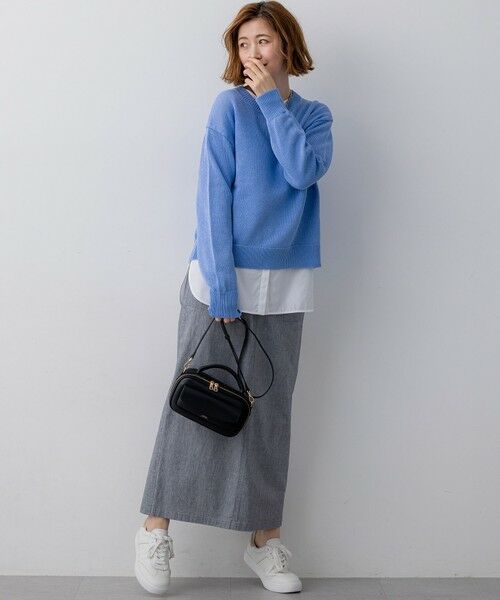 L size ONWARD(大きいサイズ) / エルサイズオンワード ニット・セーター | 【Oggi掲載】コットンギマ クルーネック ニット | 詳細18