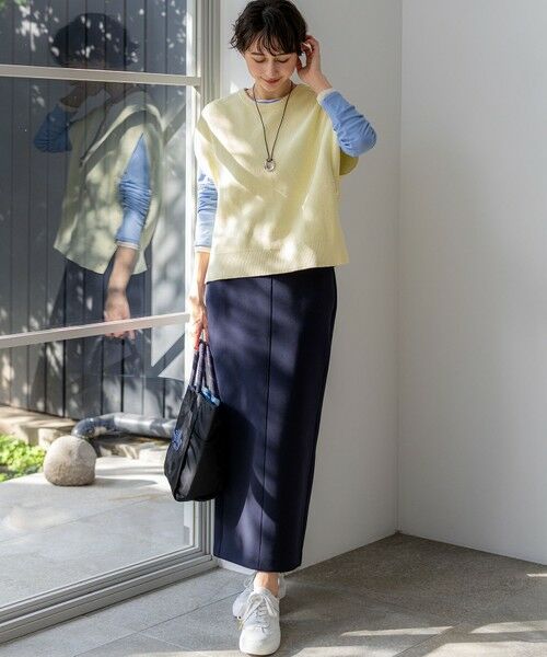 L size ONWARD(大きいサイズ) / エルサイズオンワード ベスト | コットンギマ ニットベスト | 詳細3