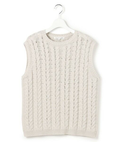 L size ONWARD(大きいサイズ) / エルサイズオンワード ベスト | ケーブル ニットベスト | 詳細9