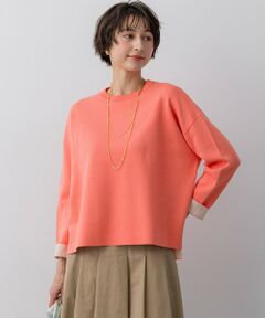 L size ONWARD(大きいサイズ) / エルサイズオンワード ニット・セーター | バイカラーダブルフェイス ニット