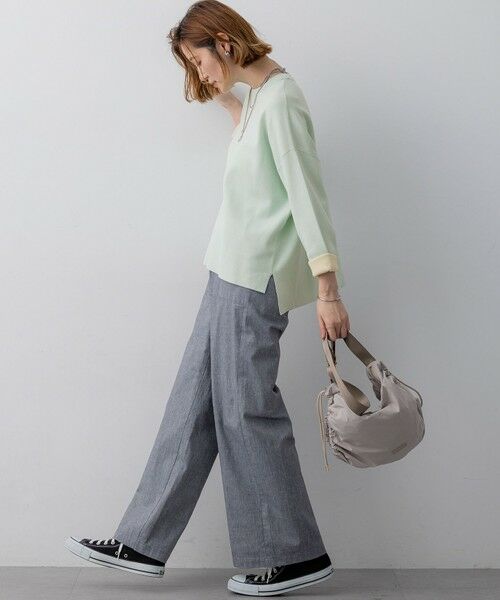 L size ONWARD(大きいサイズ) / エルサイズオンワード ニット・セーター | バイカラーダブルフェイス ニット | 詳細9