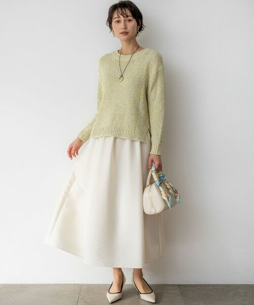 L size ONWARD(大きいサイズ) / エルサイズオンワード ニット・セーター | コットンコードミックス クロップド ニット | 詳細14