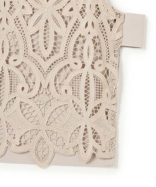 L size ONWARD(大きいサイズ) / エルサイズオンワード ベスト | 【一部先行予約】エンブロイダリーレース ニットベスト | 詳細10