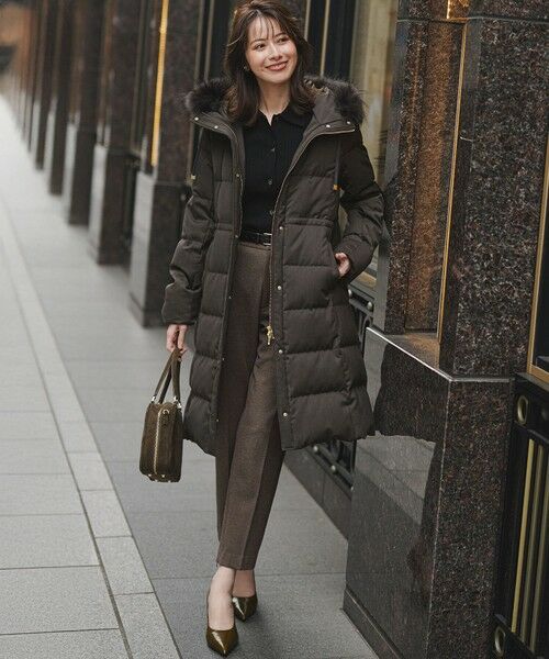 L size ONWARD(大きいサイズ) / エルサイズオンワード カーディガン・ボレロ | 【一部先行予約】ワイドリブ ポロニット カーディガン | 詳細2