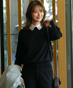 L size ONWARD(大きいサイズ) / エルサイズオンワード ニット・セーター | 【WEB&一部店舗限定】ビジューデザイン 2WAY ニット