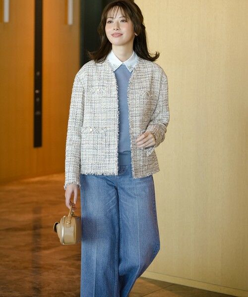 L size ONWARD(大きいサイズ) / エルサイズオンワード ニット・セーター | 【WEB&一部店舗限定】ビジューデザイン 2WAY ニット | 詳細2