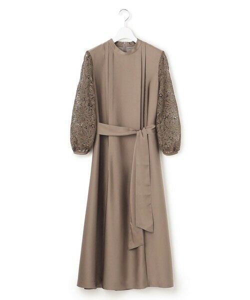 L size ONWARD(大きいサイズ) / エルサイズオンワード ドレス | 【APPLAUDIR】ノーブルサテン リボンブーケレースコンビ ドレス | 詳細5