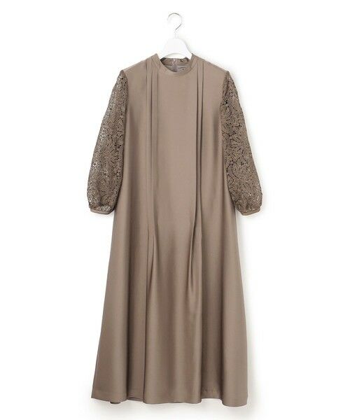 L size ONWARD(大きいサイズ) / エルサイズオンワード ドレス | 【APPLAUDIR】ノーブルサテン リボンブーケレースコンビ ドレス | 詳細8