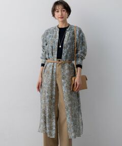 L size ONWARD(大きいサイズ) / エルサイズオンワード ロング・マキシ丈ワンピース | Ericaキャラコ  ペイズリープリント シャツワンピース