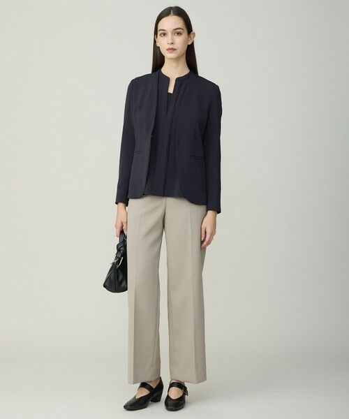 L size ONWARD(大きいサイズ) / エルサイズオンワード その他パンツ | ハイツイストダブルクロス ワイドパンツ | 詳細7