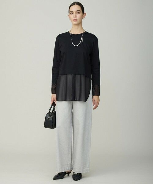 L size ONWARD(大きいサイズ) / エルサイズオンワード デニムパンツ | コットンカラーデニム カーブパンツ | 詳細9