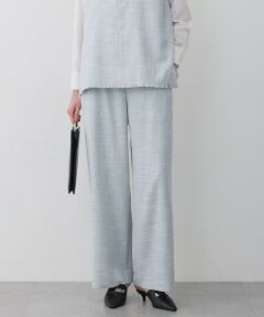 L size ONWARD(大きいサイズ) / エルサイズオンワード その他パンツ | ライトスラブツイード ワイドパンツ