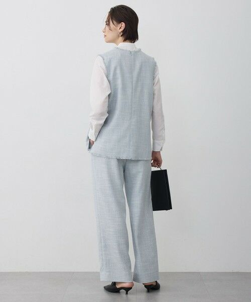 L size ONWARD(大きいサイズ) / エルサイズオンワード その他パンツ | ライトスラブツイード ワイドパンツ | 詳細2