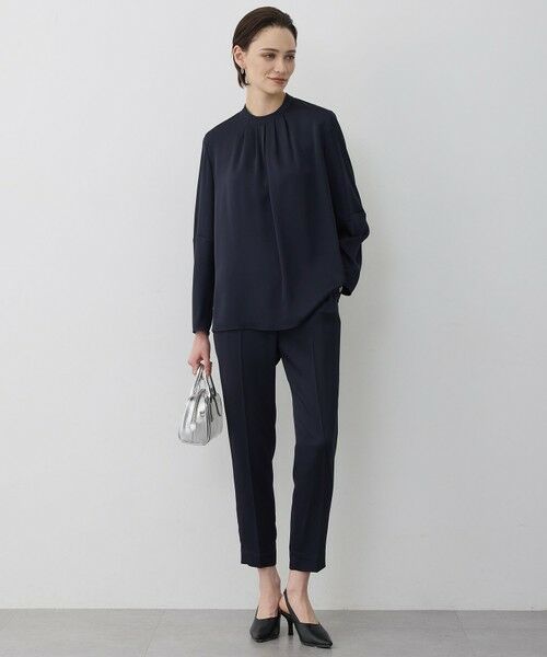 L size ONWARD(大きいサイズ) / エルサイズオンワード その他パンツ | アセテートダブルサテン スティックパンツ | 詳細1