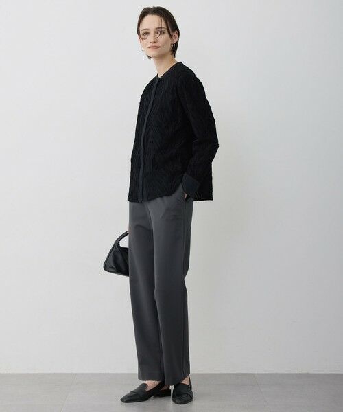 L size ONWARD(大きいサイズ) / エルサイズオンワード その他パンツ | ナイロンストレッチポンチ セミワイドパンツ | 詳細5