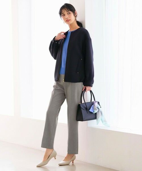 L size ONWARD(大きいサイズ) / エルサイズオンワード その他パンツ | 褒めらレディストレッチ セミフレア テーパードパンツ | 詳細2