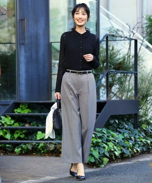 L size ONWARD(大きいサイズ) / エルサイズオンワード その他パンツ | 褒めらレディストレッチ ワイドパンツ | 詳細5