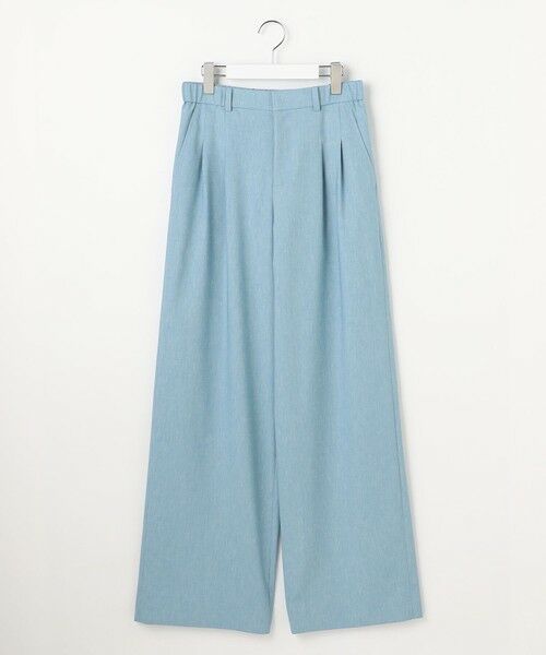 L size ONWARD(大きいサイズ) / エルサイズオンワード その他パンツ | 【セットアップ対応】ソフトリネンダンガリーワイド パンツ | 詳細13