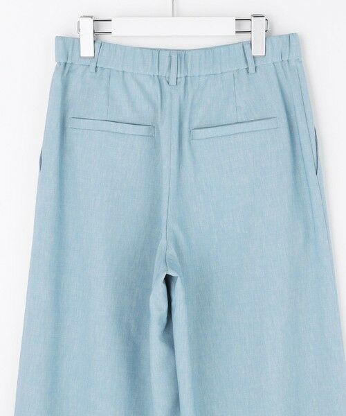 L size ONWARD(大きいサイズ) / エルサイズオンワード その他パンツ | 【セットアップ対応・楽チンキレイ見え】ソフトリネンダンガリーワイド パンツ | 詳細18