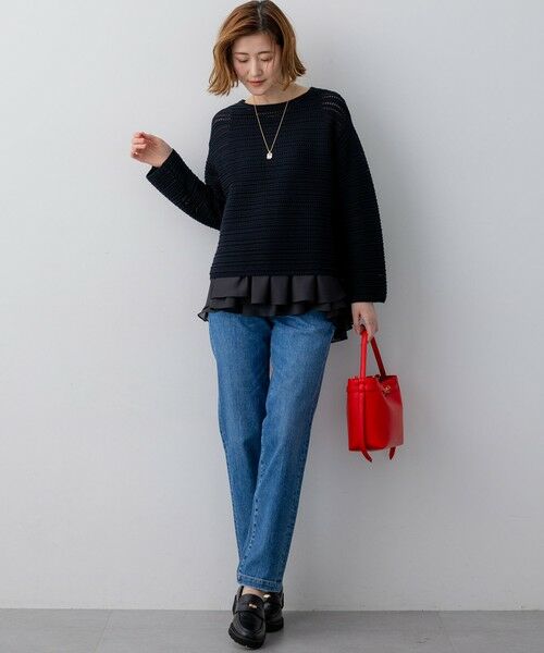 L size ONWARD(大きいサイズ) / エルサイズオンワード デニムパンツ | 23区DENIM ストレートフィット デニムパンツ | 詳細4