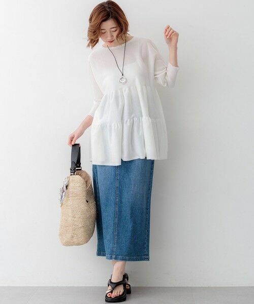 L size ONWARD(大きいサイズ) / エルサイズオンワード デニムスカート | 23区DENIM Iライン デニムスカート | 詳細28