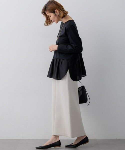 L size ONWARD(大きいサイズ) / エルサイズオンワード ミニ・ひざ丈スカート | コットンダンボール スカート | 詳細7