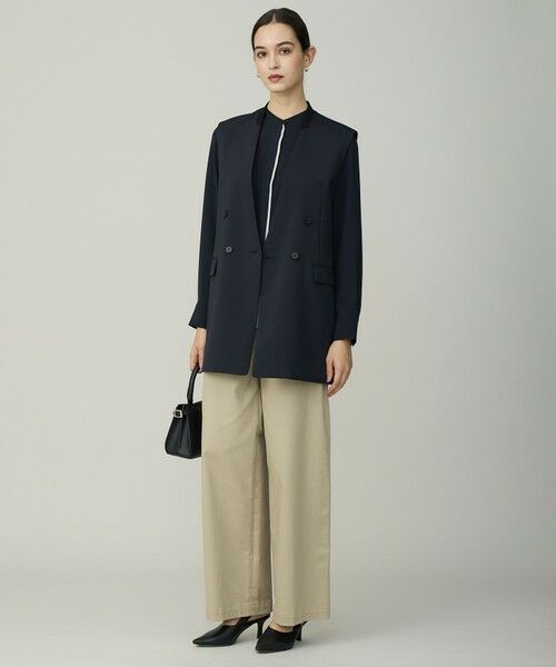 L size ONWARD(大きいサイズ) / エルサイズオンワード ベスト | ハイツイストダブルクロス ノーカラージレ | 詳細7