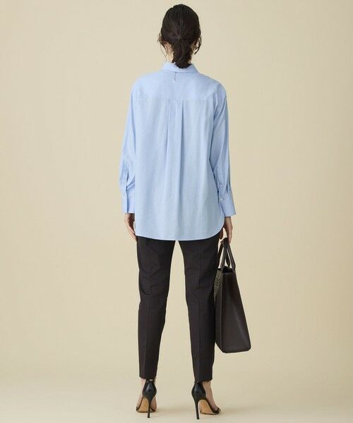 L size ONWARD(大きいサイズ) / エルサイズオンワード シャツ・ブラウス | 【着回し力抜群・レイヤードにも】ドレープブロード シャツブラウス | 詳細8