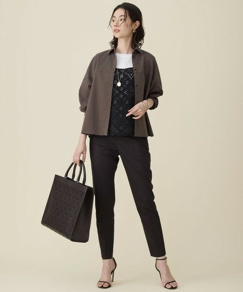 L size ONWARD(大きいサイズ) / エルサイズオンワード シャツ・ブラウス | 【カタログ掲載】ブラッシュドコットンサテン シャツ | 詳細6