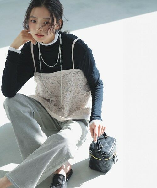 L size ONWARD(大きいサイズ) / エルサイズオンワード シャツ・ブラウス | リボンエンブロイダリー キャミソール | 詳細21