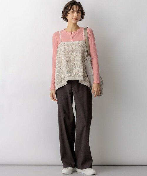 L size ONWARD(大きいサイズ) / エルサイズオンワード シャツ・ブラウス | リボンエンブロイダリー キャミソール | 詳細22