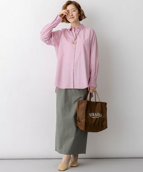 L size ONWARD(大きいサイズ) / エルサイズオンワード シャツ・ブラウス | 【Oggi掲載・見上愛さん着用】CANCLINI シャーティング ルーズフィットシャツ | 詳細15