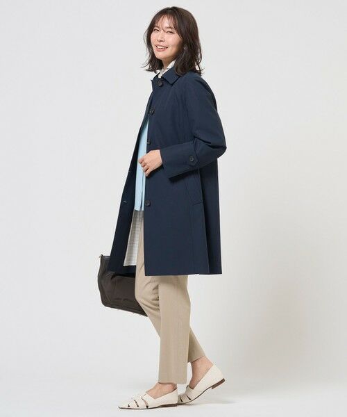 L size ONWARD(大きいサイズ) / エルサイズオンワード ステンカラーコート | 【春のマストアイテム】ドライストレッチ ロング ステンカラー コート | 詳細16