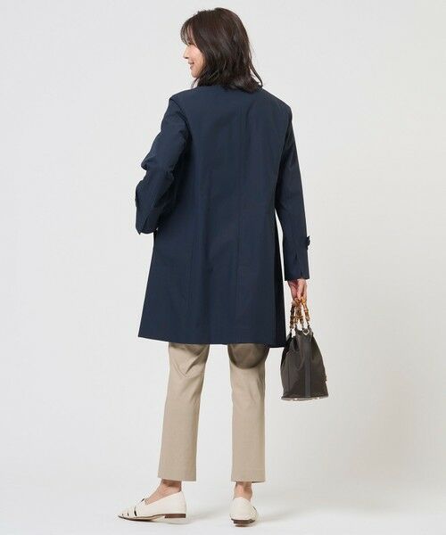 L size ONWARD(大きいサイズ) / エルサイズオンワード ステンカラーコート | 【春のマストアイテム】ドライストレッチ ロング ステンカラー コート | 詳細17
