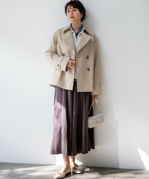 L size ONWARD(大きいサイズ) / エルサイズオンワード その他アウター | エアータンブラー TCギャバジン ハーフ コート | 詳細3