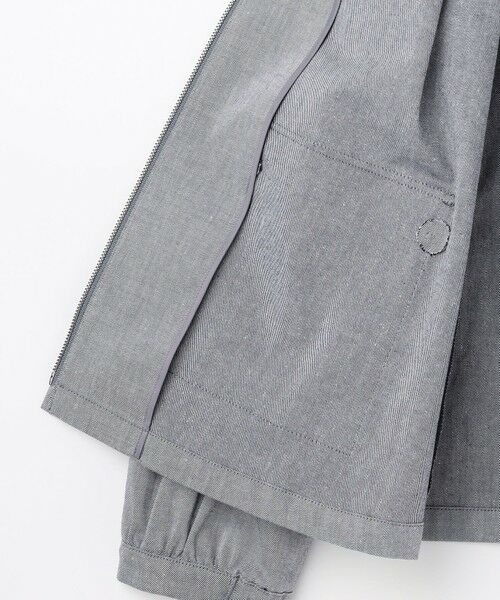 L size ONWARD(大きいサイズ) / エルサイズオンワード ブルゾン | TCリネン ドライツイル ノーカラー ブルゾン | 詳細13