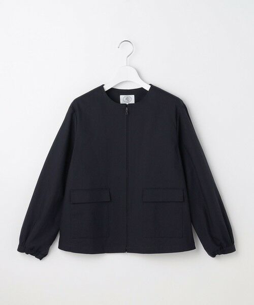 L size ONWARD(大きいサイズ) / エルサイズオンワード ブルゾン | TCリネン ドライツイル ノーカラー ブルゾン | 詳細17