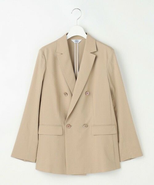 L size ONWARD(大きいサイズ) / エルサイズオンワード テーラードジャケット | 【人気素材・セットアップ対応】セルロースリネンストレッチ ダブル ジャケット | 詳細9