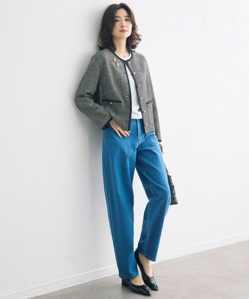 L size ONWARD(大きいサイズ) / エルサイズオンワード ノーカラージャケット | 【カタログ掲載】ライトカラミノーカラー ジャケット | 詳細11