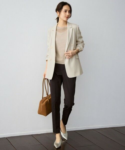 L size ONWARD(大きいサイズ) / エルサイズオンワード テーラードジャケット | 【カタログ掲載・人気素材・デザインリニューアル・セットアップ対応】リネンライクシンセティックテーラード ジャケット | 詳細1