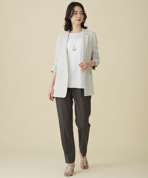 L size ONWARD(大きいサイズ) / エルサイズオンワード テーラードジャケット | 【カタログ掲載・人気素材・デザインリニューアル・セットアップ対応】リネンライクシンセティックテーラード ジャケット | 詳細2