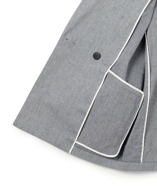 L size ONWARD(大きいサイズ) / エルサイズオンワード その他アウター | スラブツイルストレッチ オーバーサイズ ダブルジャケット | 詳細21